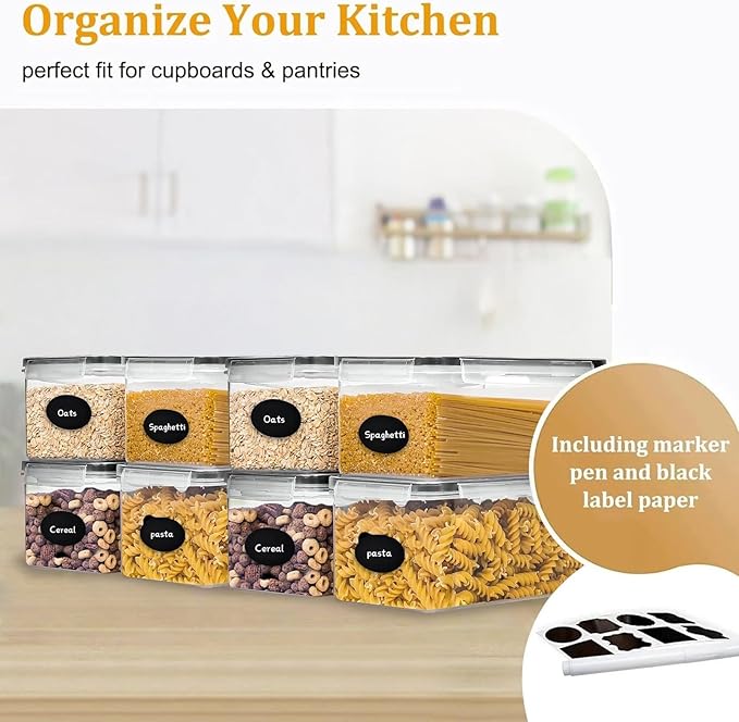 8PCS 3.2L/108 OZ Airtight Food Storage Containers - Image 3