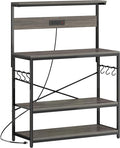 SUPERJARE Bakers Rack with Power Outlets, Microwave Stand, 39.4 X 14.3 Inch by SUPERJARE