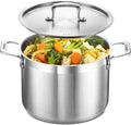 Stainless Steel Stockpot with Lid 8 Quart, Durable 18/8 Stainless Steel by Unknown