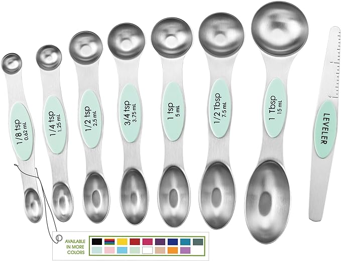 Spring Chef Stainless Steel Magnetic Measuring Spoons Set of 8 by SpringChef