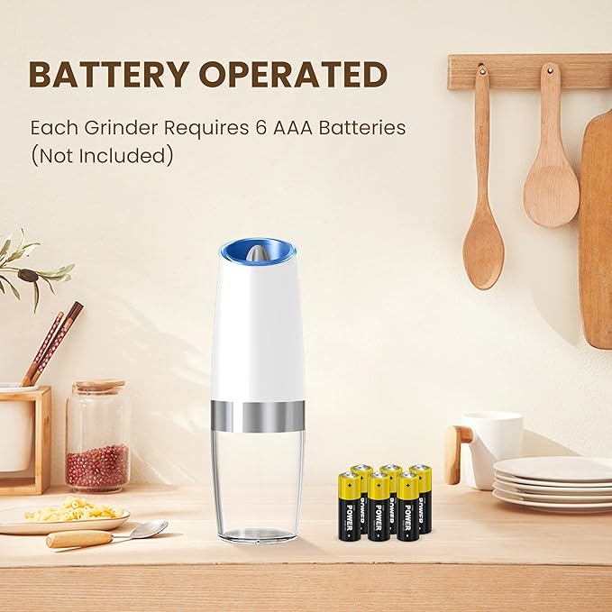Gravity Electric Salt And Pepper Grinder Set, Automatic Salt And Pepper Grinder - Image 2