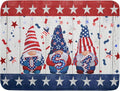 Giwawa 4th of July Gnomes Dish Drying Mat 18x24 inch Patriotic Elf Usa Stars by Giwawa