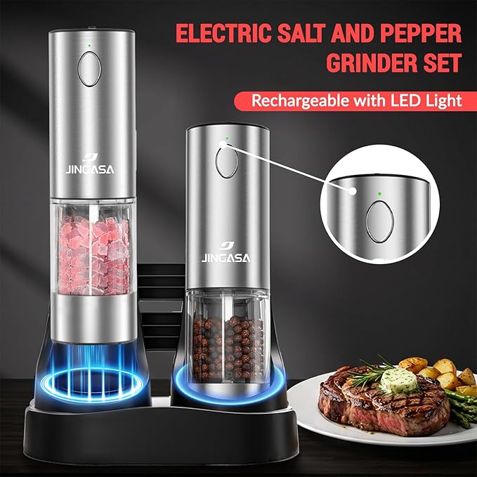 Electric Salt and Pepper Grinder Set - Image 2