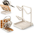 Pot Lid Holder with Removable Drip Tray, Kitchen Pot Lid Storage Rack by Unknown