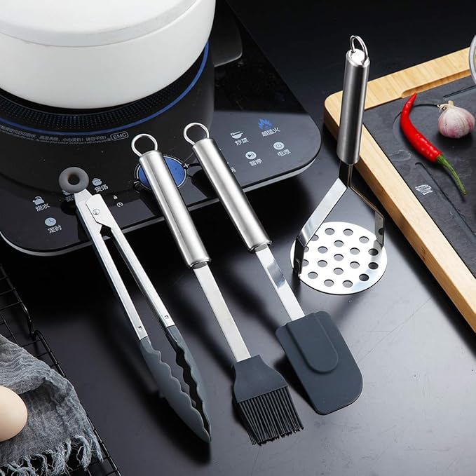 Berglander Cooking Utensil Set 12 Piece Stainless Steel Kitchen Tool Set - Image 7