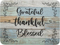 Rustic Wood Dish Drying Mat 18x24 Inch Grateful Thankful Blessed Kitchen by Giwawa
