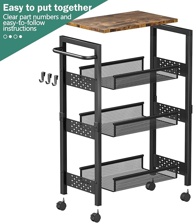 Vivihomety Utility Slim Storage Cart - Image 8
