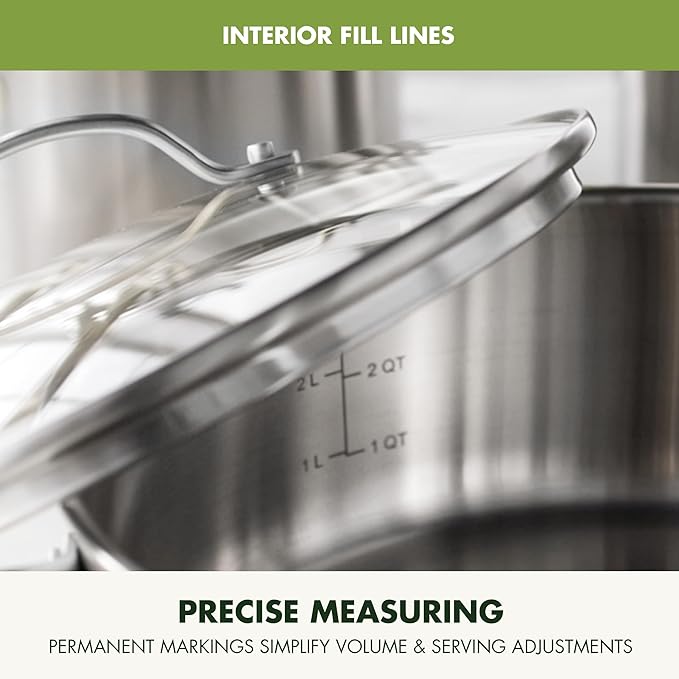 GreenPan Stainless Steel Cookware Set, 11 Piece, Induction Cookware, Dishwasher - Image 7