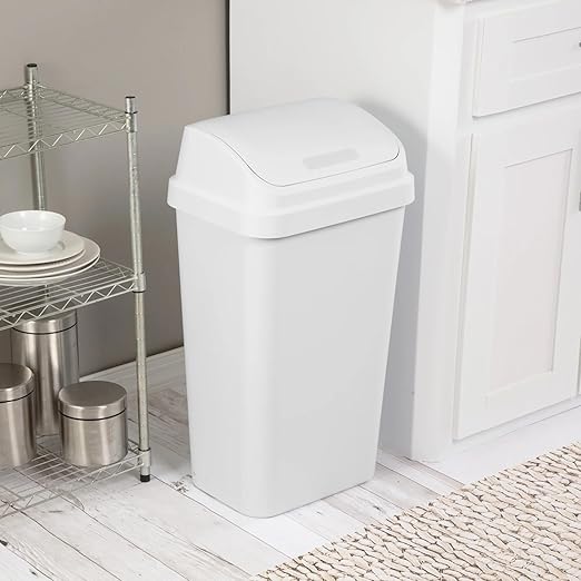 Kitchen Trash Can, 13 Gallon Plastic Garbage Bin - Image 5