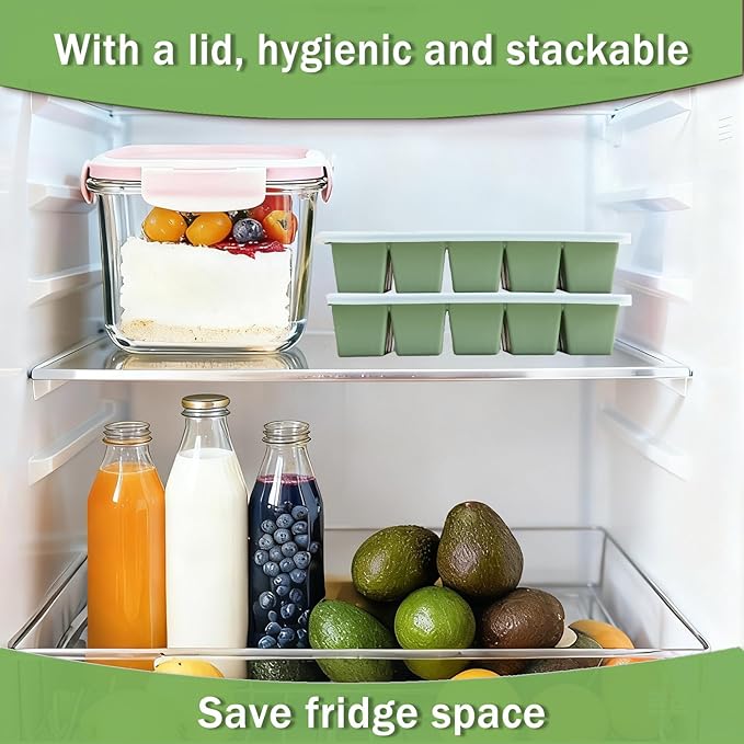 Ice Cube Trays for Freezer, 2 Pack Easy Release Slicone Ice Cube Tray - Image 4