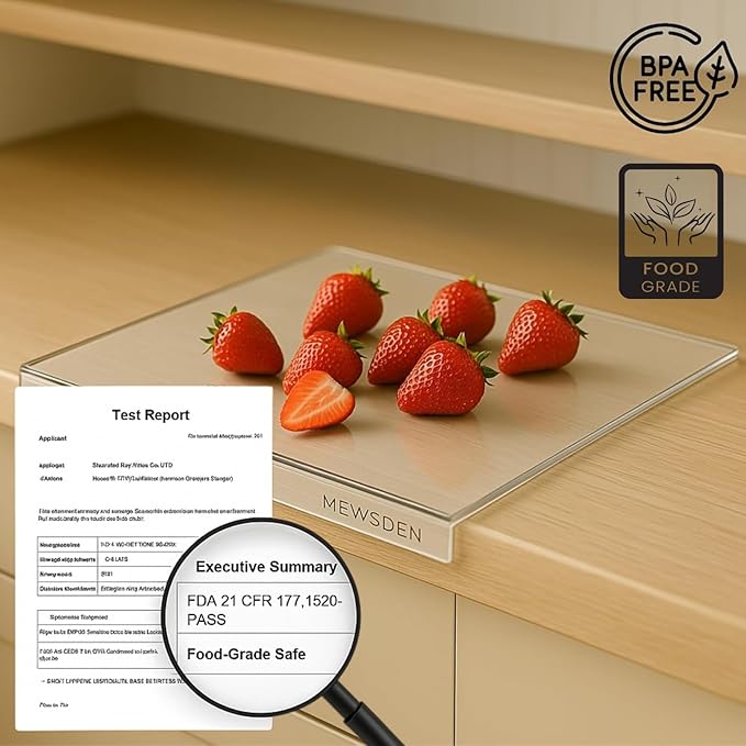 Acrylic Cutting Board with Counter Lip, Non-Slip Dough Mat - Image 5