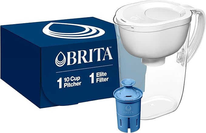 Brita Water Pitcher, Everyday Elite Filter, Removes 99% of Lead, Includes 1 by Brita