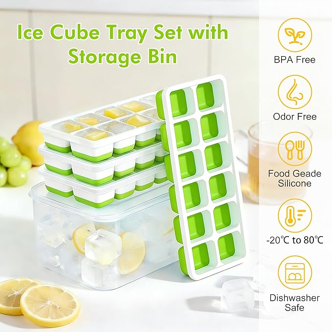 NFK Ice Cube Tray with Lid & Bin - Image 2