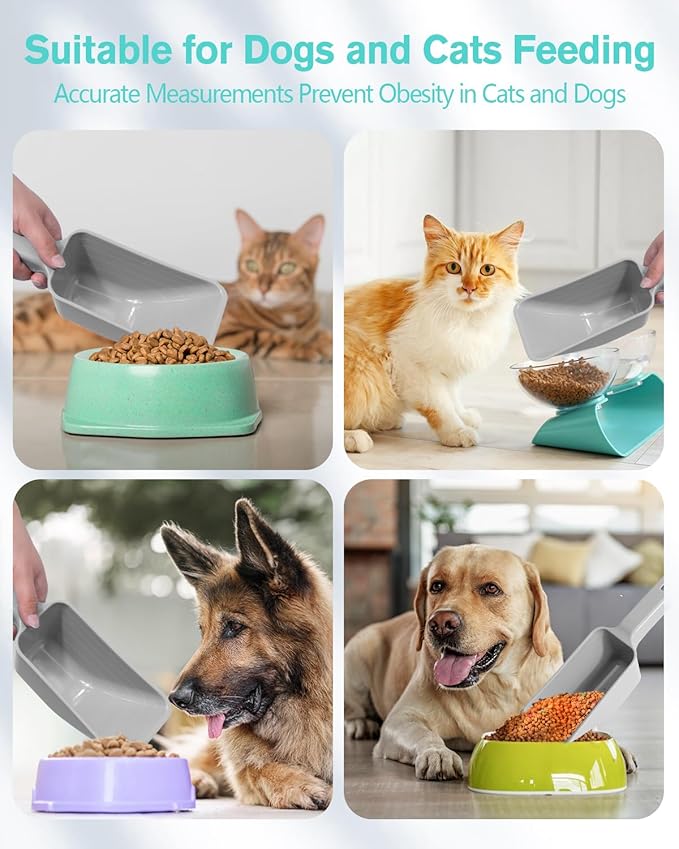 2 Cup Dog Food Scoop, Plastic Pet Food Scoop - Image 6
