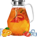 Glass Pitcher with Lid, 1 Gallon Glass Water Pitcher Hot/Cold Water Jug by Liuruiyu