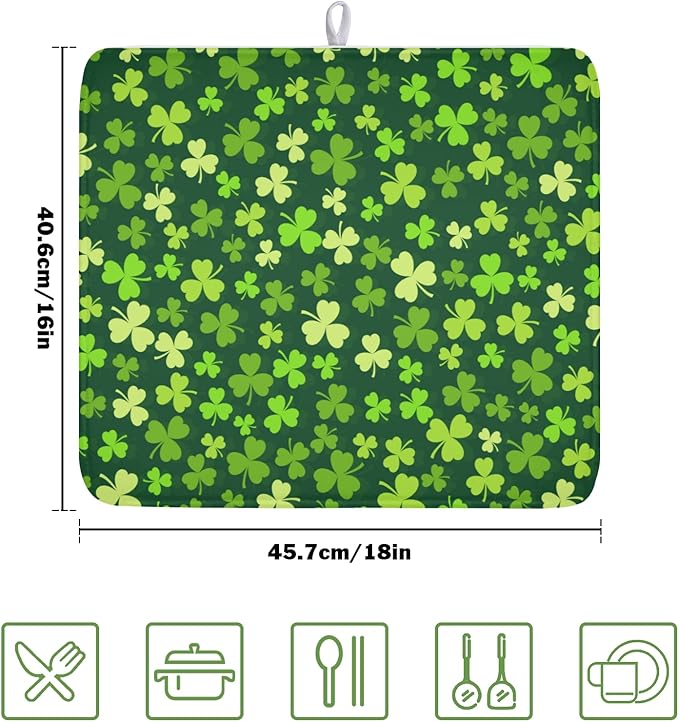 St. Patrick's Day Dish Drying Mat - Image 2