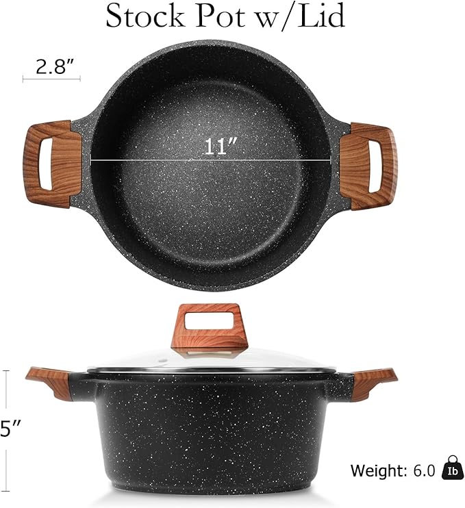 ESLITE LIFE Nonstick Stock Pot - Image 2