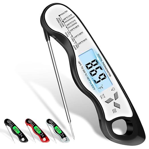 Meat Thermometer Digital，IP67 Waterproof Cooking Thermometer by Unknown