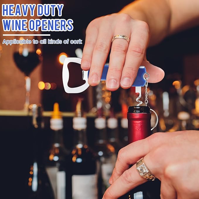 Ziliny 24 Pcs Bottle Opener Keychain Bulk Wine Bottle Beer Opener Keychain - Image 6
