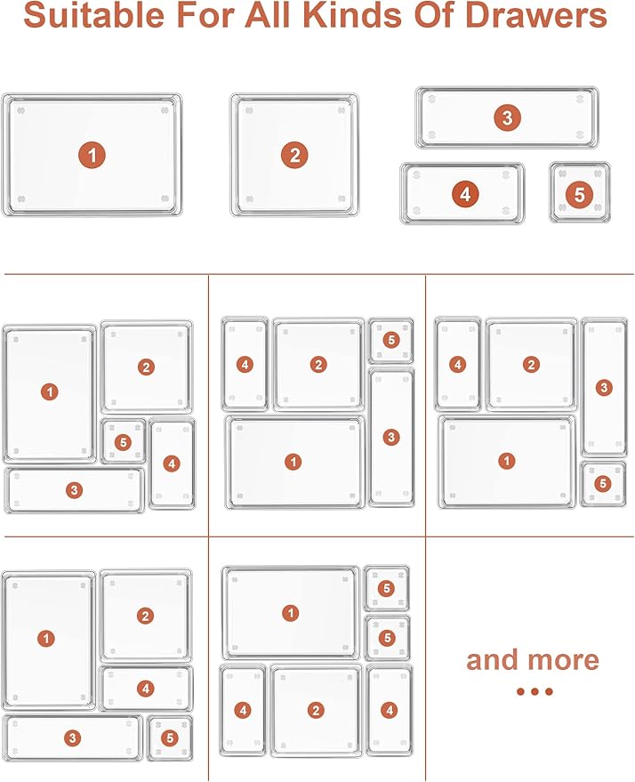 SMARTAKE 13-Piece Drawer Organizer - Image 8