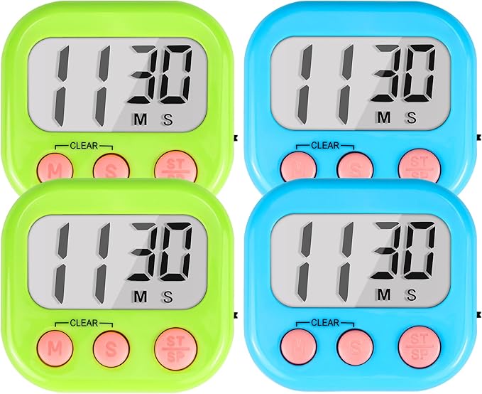 Timer for Kids Teachers Digital Kitchen Timers for Cooking Large Magnetic by AOUCE