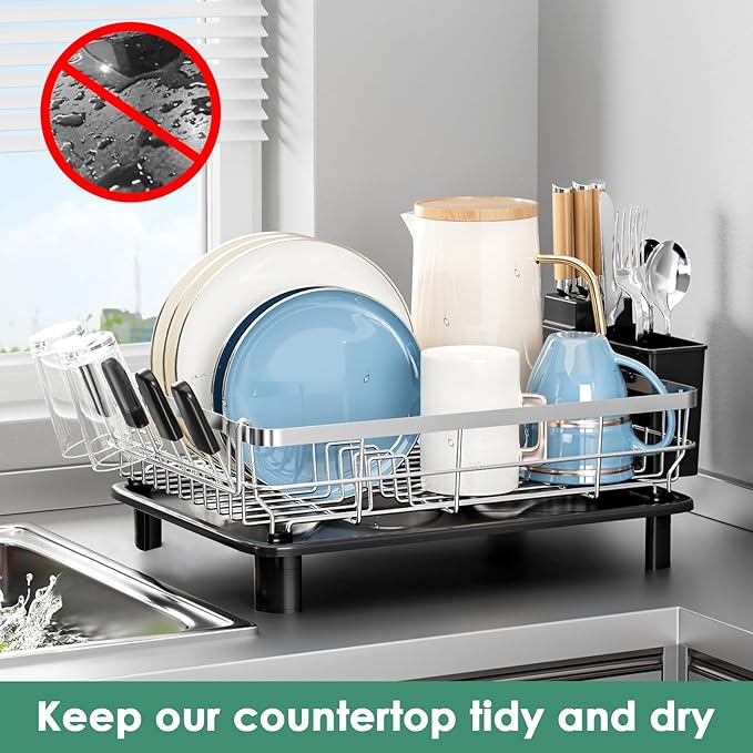 MOUKABAL Dish Drying Rack, Dish Rack, Stainless Steel Dish Racks - Image 6