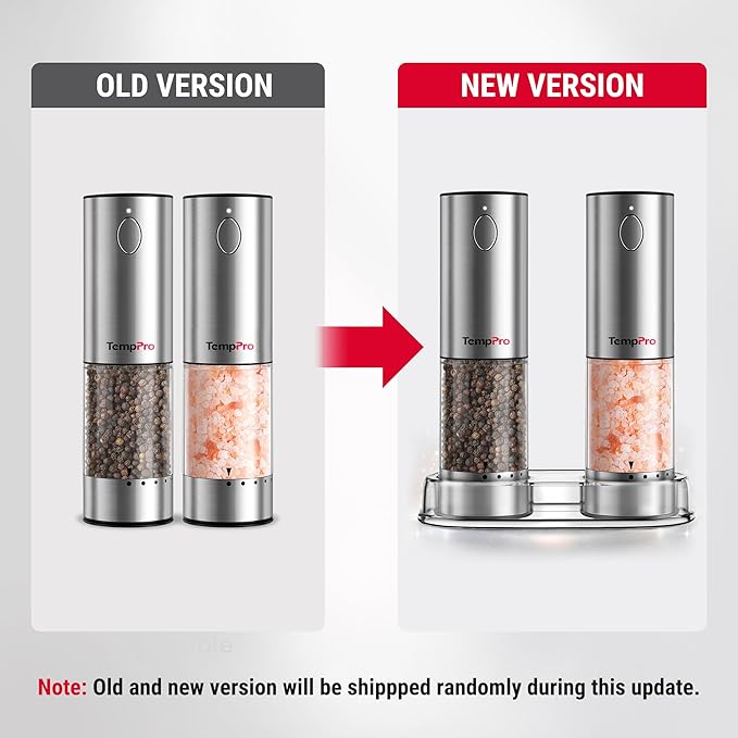 TempPro 100ml Electric Salt and Pepper Grinder Set Rechargeable, Automatic - Image 8