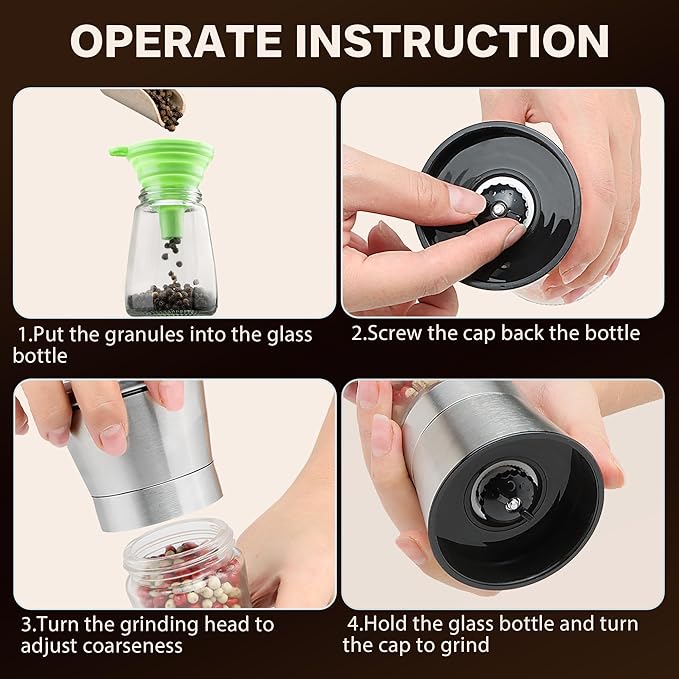 Salt and Pepper Grinder Set - Image 4
