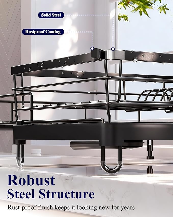 Kitsure Extendable Dish Drying Rack - Image 5