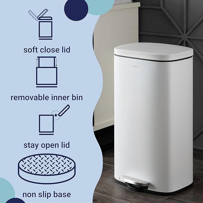 happimess HPM1011C Curtis 8-Gallon Step-Open Trash Can - Image 3