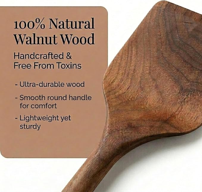 Salt & York 5-piece Walnut Wooden Kitchen Utensil Set - Image 5