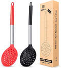 Kitchen Ladle Strainer Set of 2 Large Slotted Spoon by BUNDLEPRO