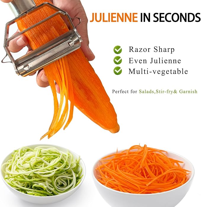 Sunkuka Potato Apple Vegetable Peeler Julienne Peeler - Image 4