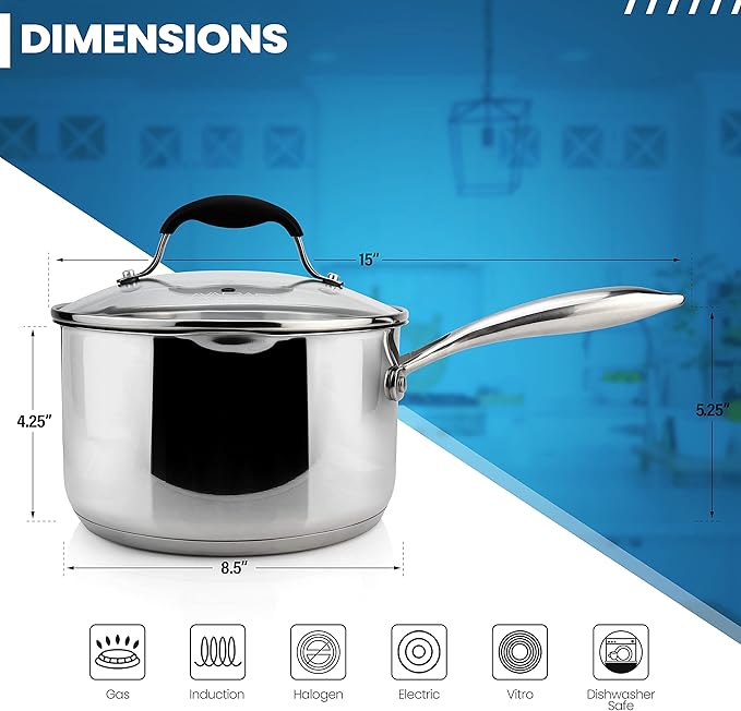 AVACRAFT Stainless Steel Saucepan - Image 2
