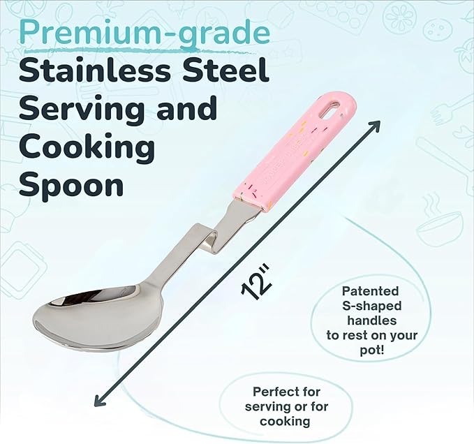 Souper Cubes + Lori Greiner No Mess Stainless Steel Cooking Spoon - Image 2
