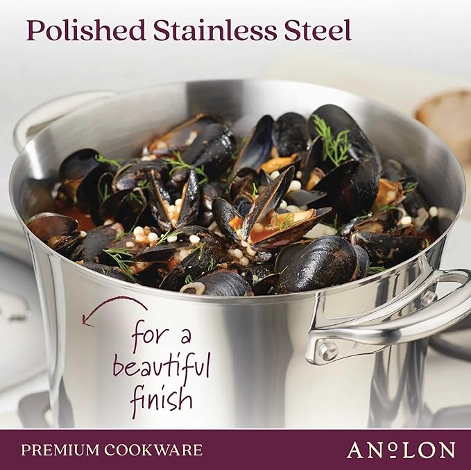 Anolon Nouvelle Stainless Stainless Steel Frying Pan / Fry Pan / Stainless - Image 5