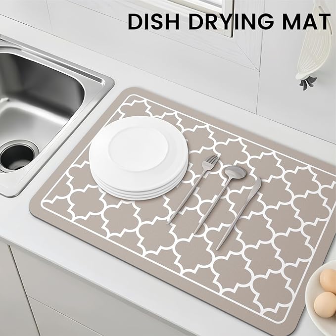 WISELIFE Dish Drying Mat Super Absorbent Drying Mat Large Dish Drying Mats - Image 7
