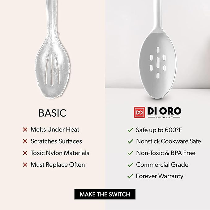 DI ORO Silicone Spoons for Cooking - Image 7