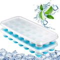 Ice Cube Trays Easy Release-Odor free, Spill Resistant Lid Included, 2 Pack by Unknown