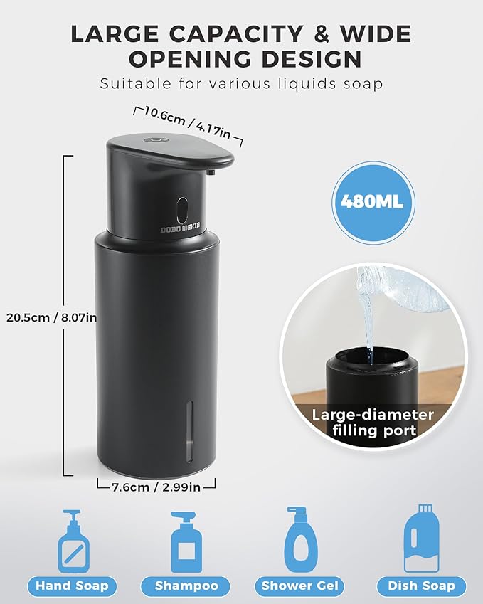 Automatic Liquid Soap Dispenser Touchless, 304 Stainless Steel Bottle Body - Image 2