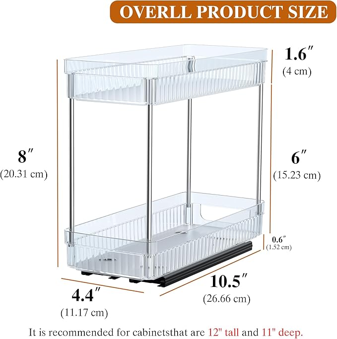 DABIGE 3 Pack Pull Out Spice Rack Organizer - Image 4