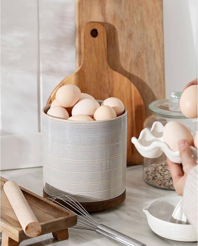 Utensil Holder, 360° Rotating Extra Large Ceramic Kitchen Utensil Holder - Image 3