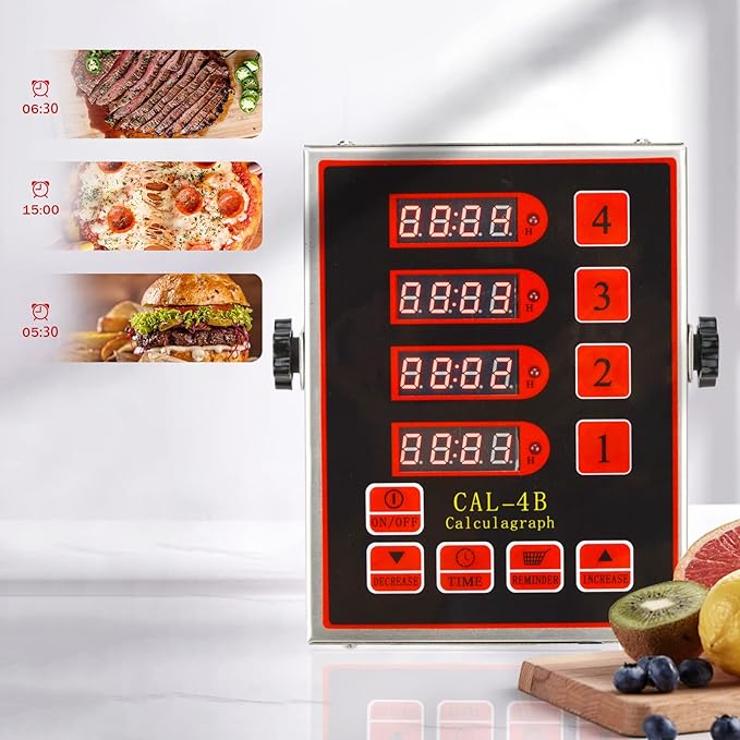 Commercial 4 Channel Kitchen Timers Digital Restaurant Timer Professional Multi - Image 5