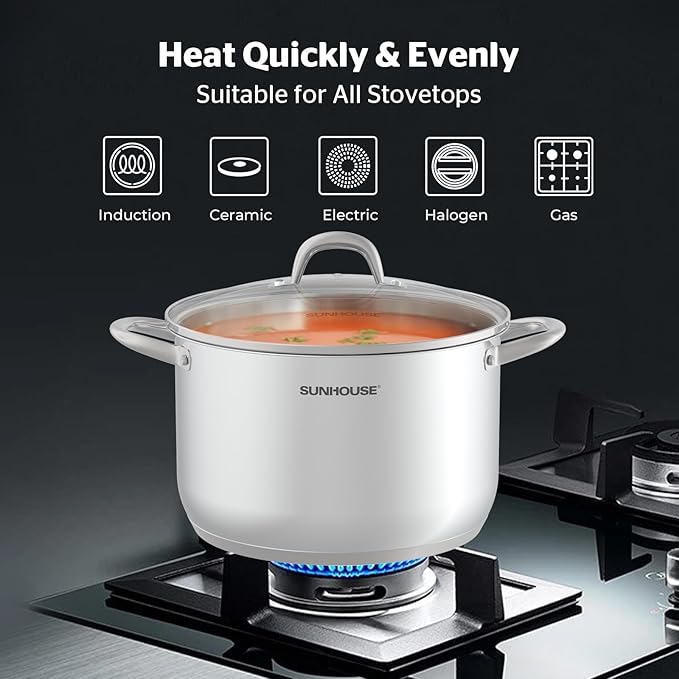 SUNHOUSE Stainless Steel Stock Pot - Image 6