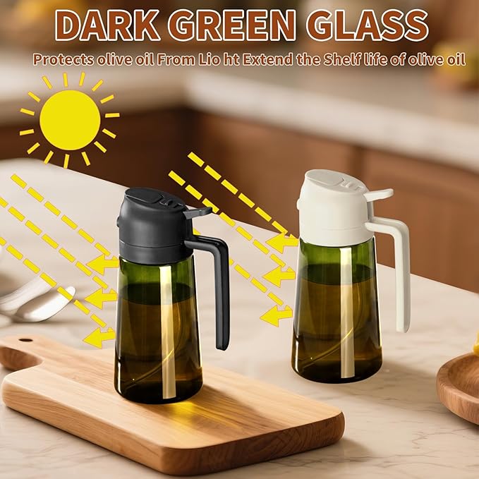 SWEET VIEW Olive Oil Dispenser and Oil Sprayer – 16oz/470ml Glass Light-Proof - Image 8