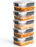 YORY 5 cup Plastic Food Storage Containers by YORY