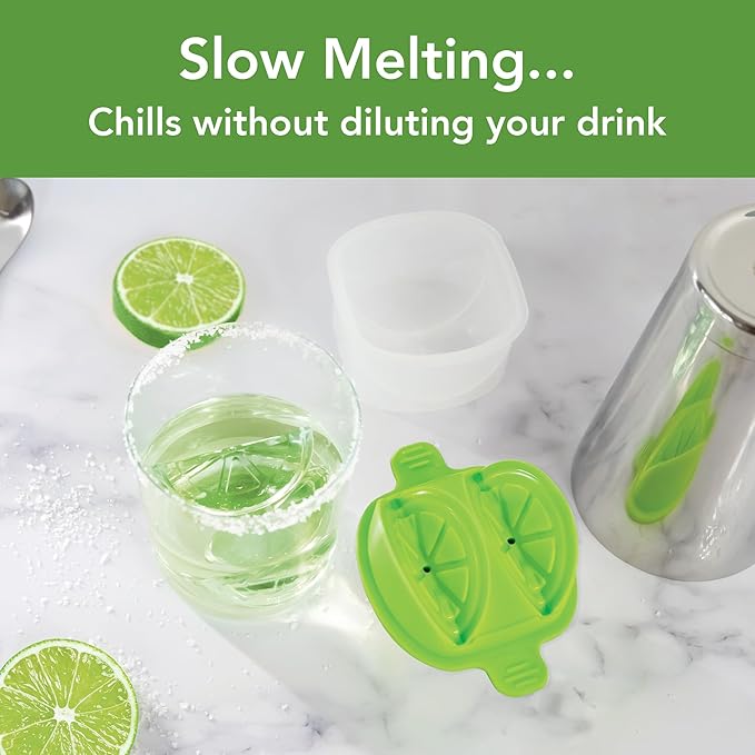Tovolo Lime Wedge Ice Mold 2 Pack Fun Cocktail Ice Molds - Image 2
