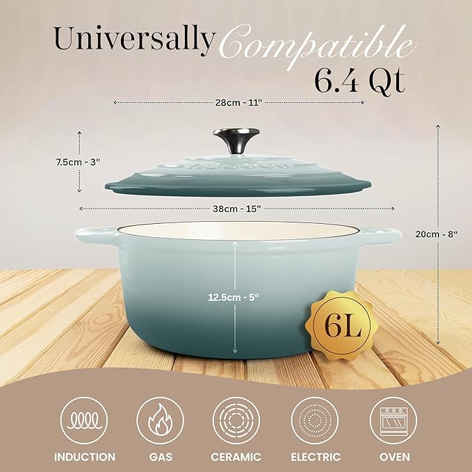 Nuovva Enamelled Cast Iron Dutch Oven Pot - Image 2