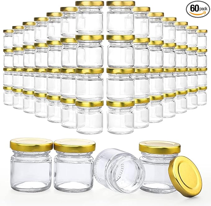 Folinstall 60 Pack Small Glass Jars by Folinstall