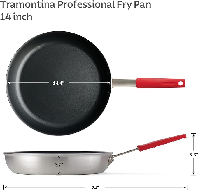 Tramontina Professional 14-Inch Non Stick Extra Large Frying Pan, Heavy-Gauge - Image 4